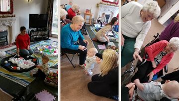 Festive fun with messy play group at Morpeth care home